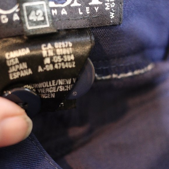 Escada Margaretna Ley Vintage Germany Blue High Waist Trouser Slacks Pants 42 - Picture 11 of 12